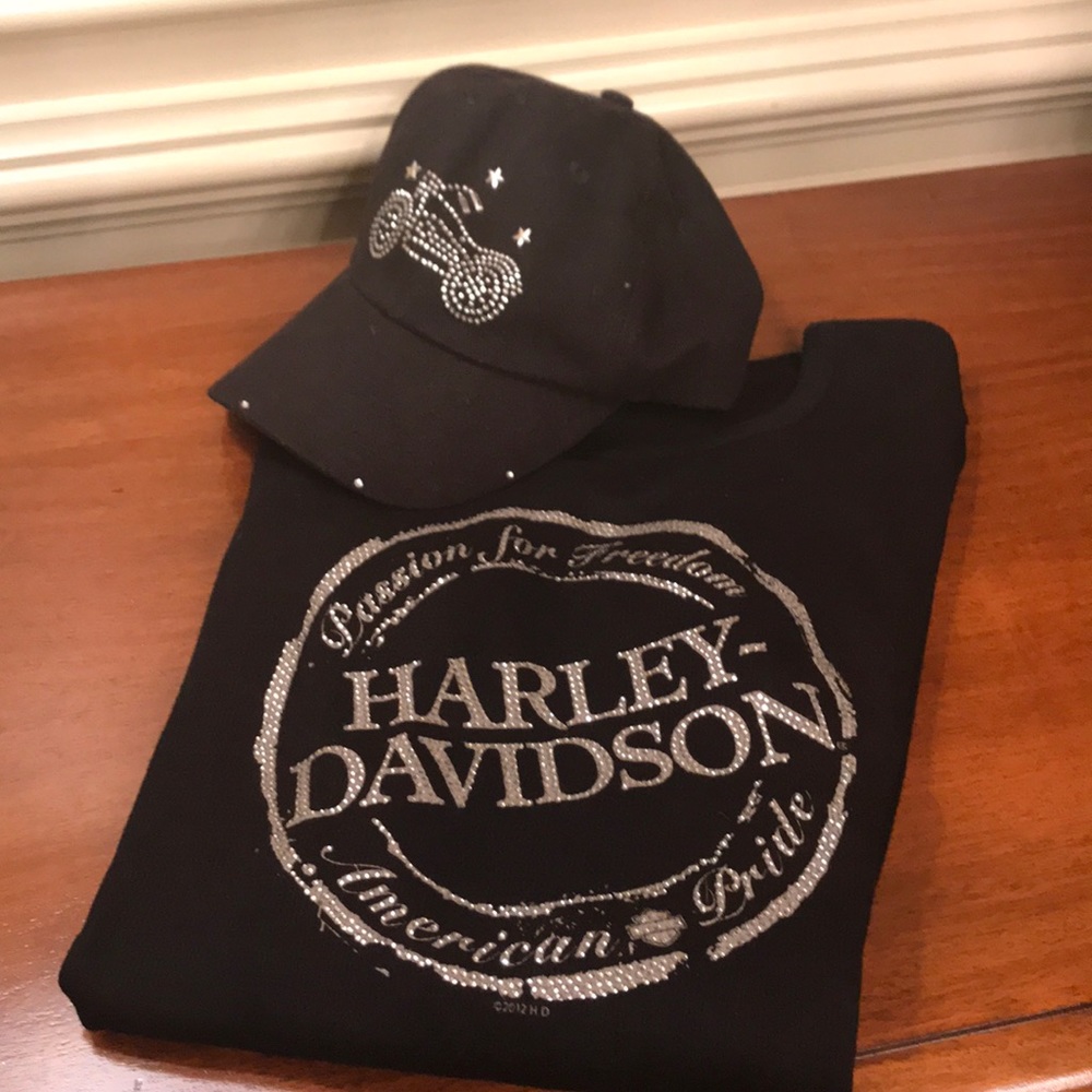 Harley Shirt and cap